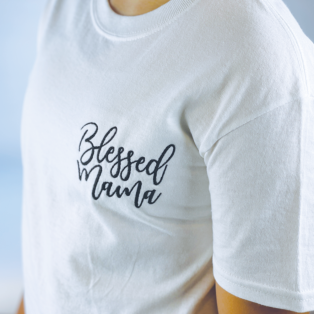 Blessed Mama White T-Shirt