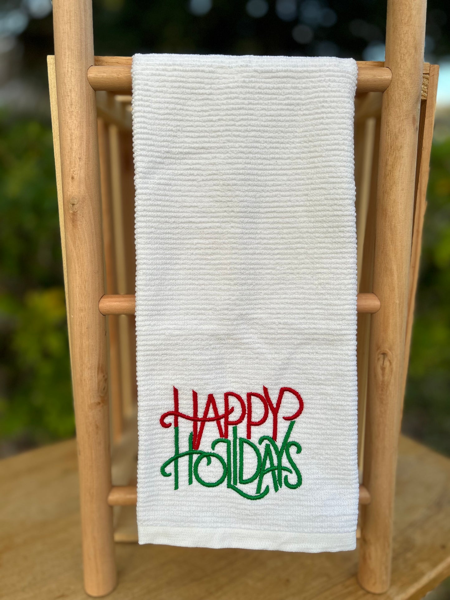 Happy Holidays Finger Tip Towel