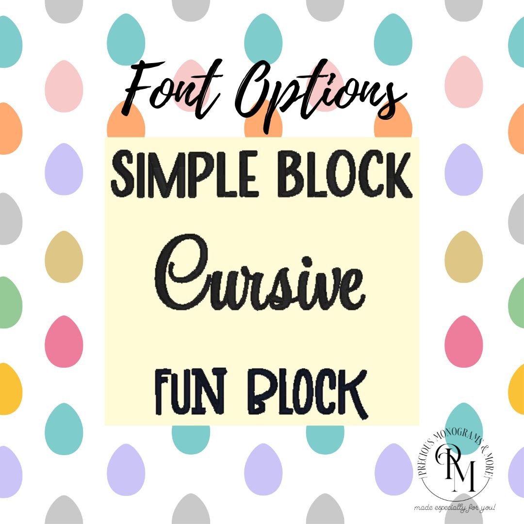 Embroidered Pink Seersucker Easter Basket with Bunny Ears