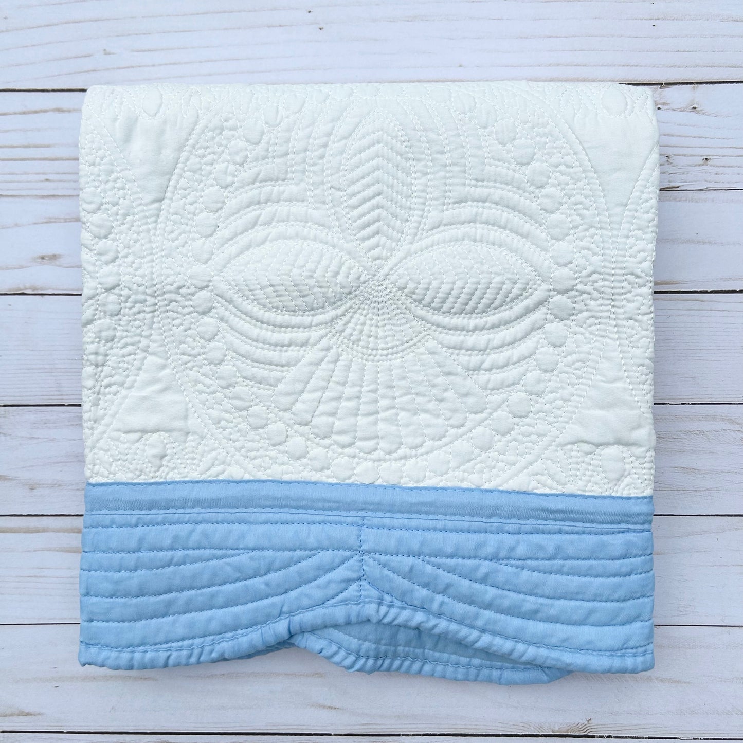 "Name and Birthday" Heirloom Baby Quilt