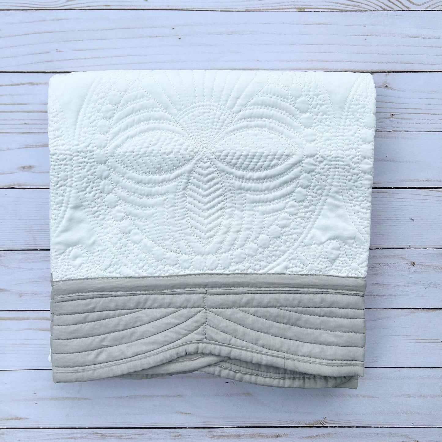 "Name and Birthday" Heirloom Baby Quilt