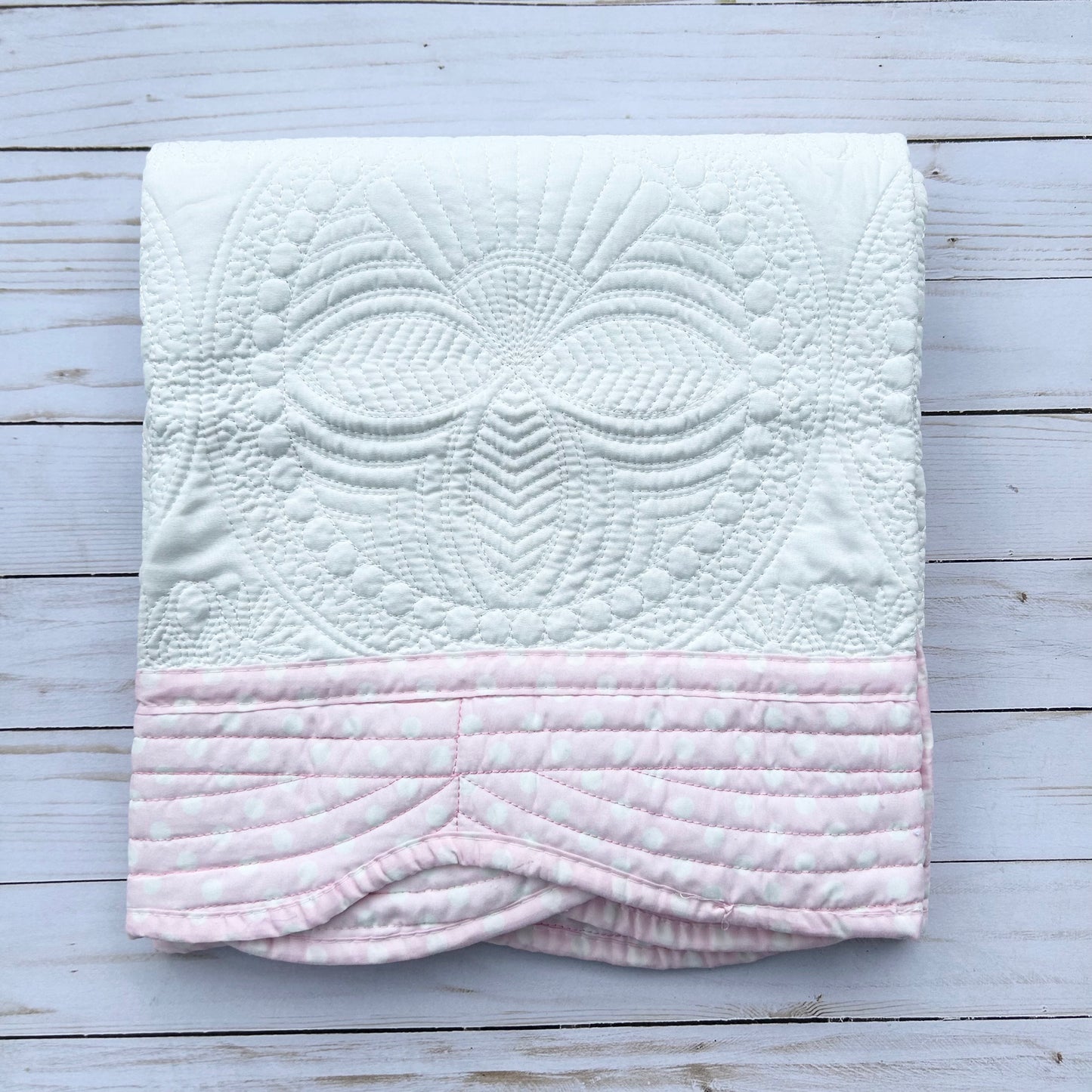 "Name and Birthday" Heirloom Baby Quilt