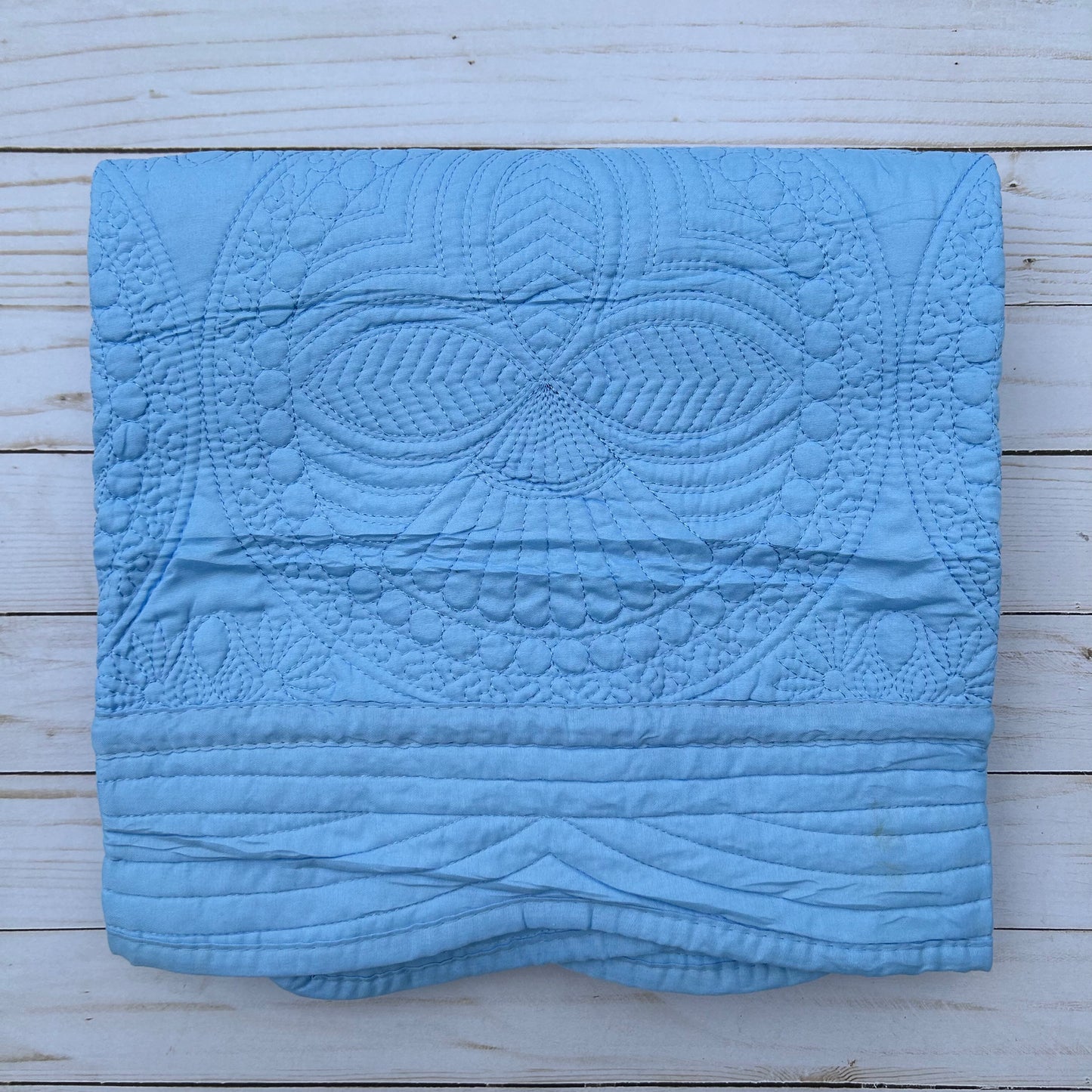 "Name and Birthday" Heirloom Baby Quilt