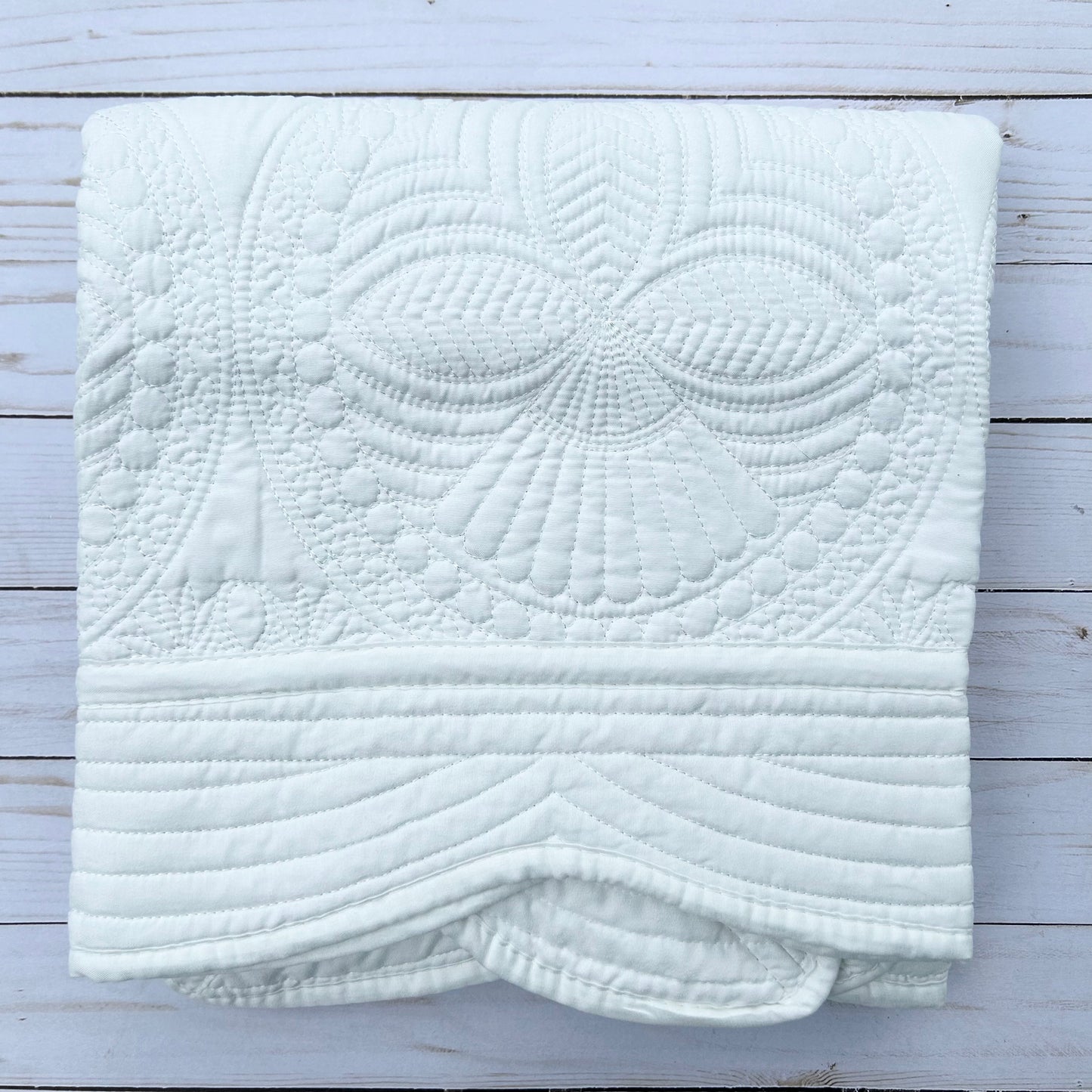 "Name and Birthday" Heirloom Baby Quilt