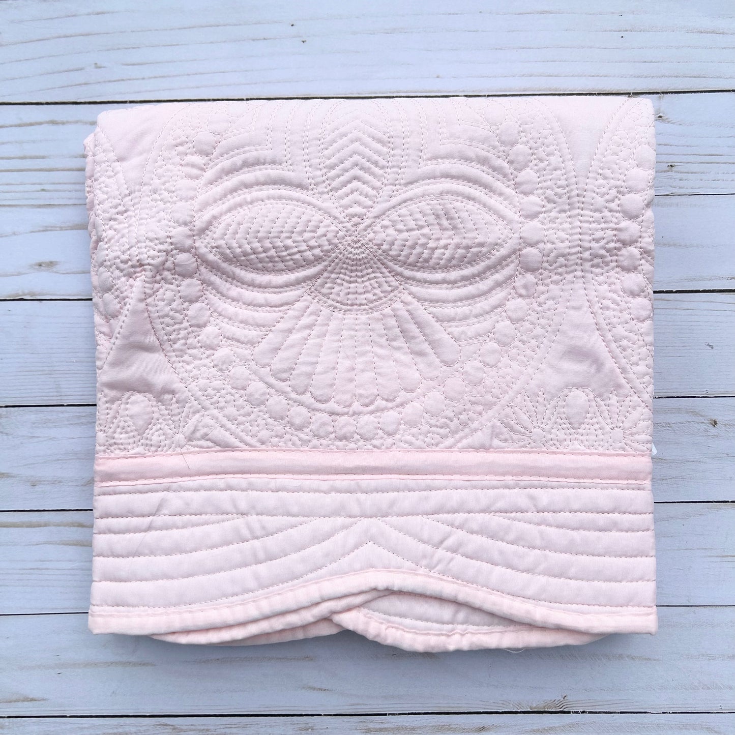 "Name and Birthday" Heirloom Baby Quilt