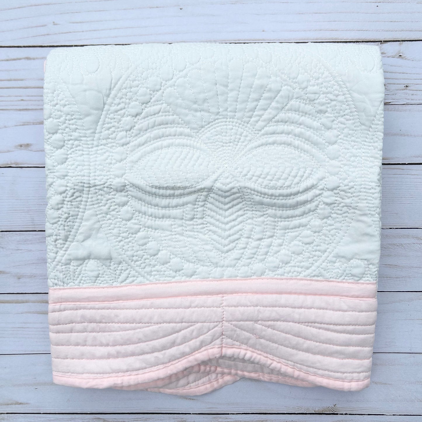 "Name and Birthday" Heirloom Baby Quilt