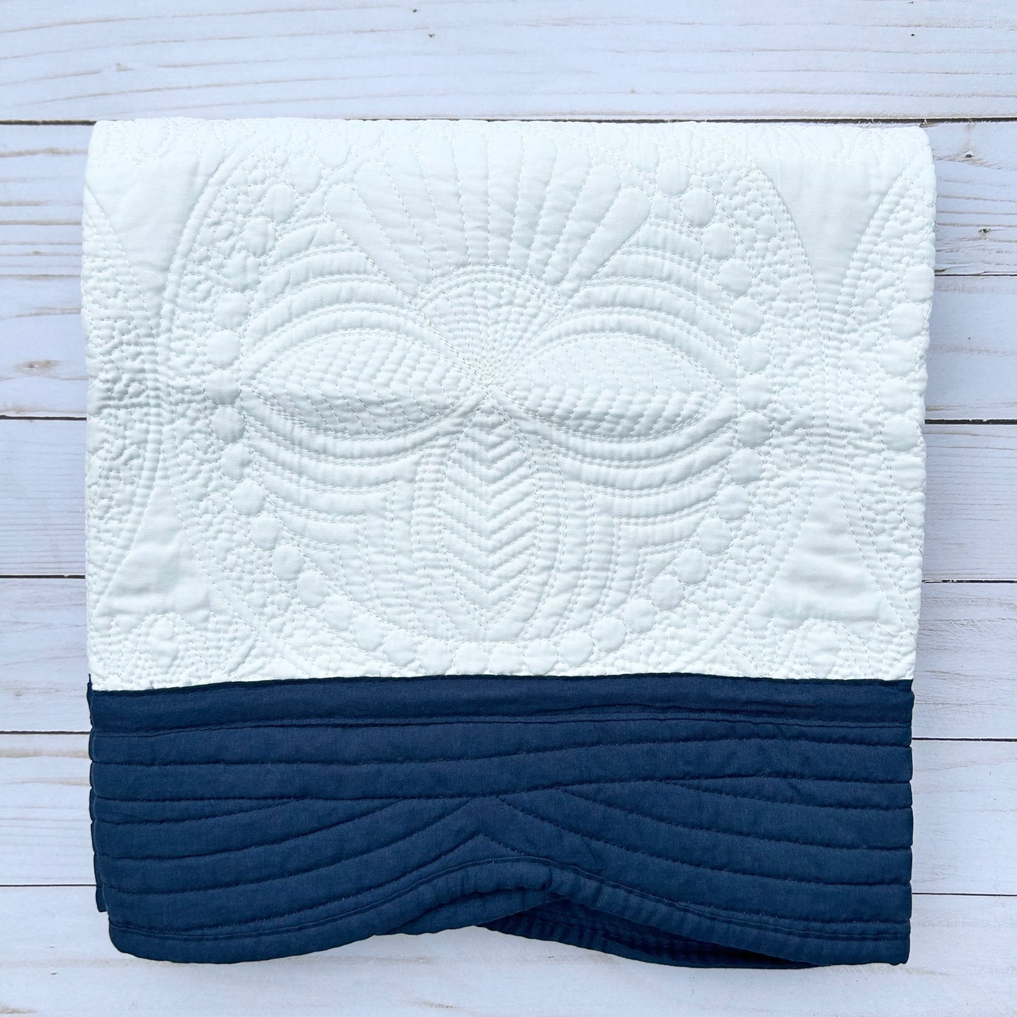 "Name and Birthday" Heirloom Baby Quilt