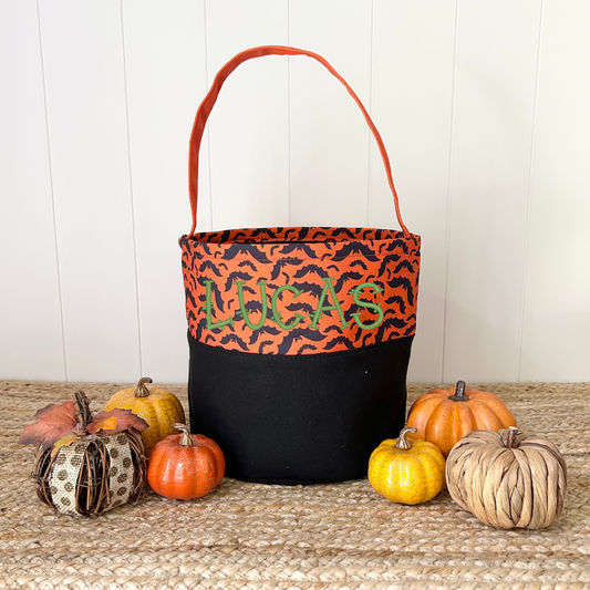 Bat Print Halloween Tote