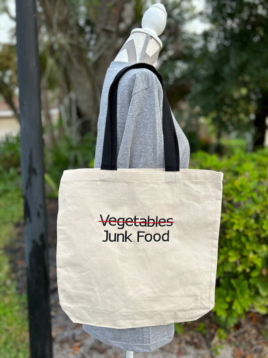 Junk Food Not Vegetables Tote