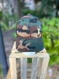Camo Buck “Deer” Head Trucker Hat
