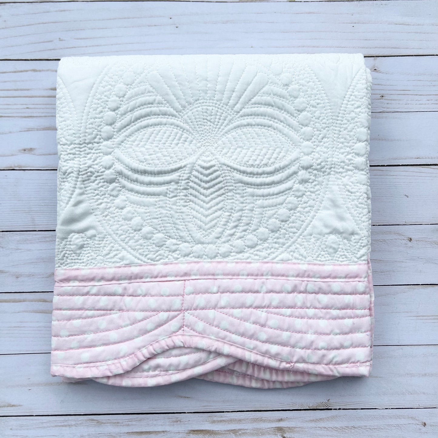 "Little Girls Make the World Sweeter" Heirloom Baby Quilt